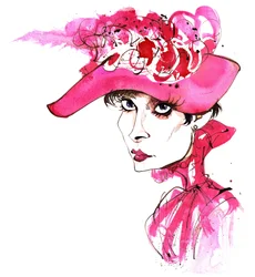 Belgian-born actress Audrey Hepburn; caricatured as Eliza Doolittle from My Fair Lady